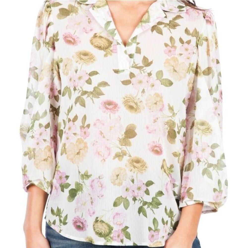 Kut from the Kloth Felice Floral Print Blouse